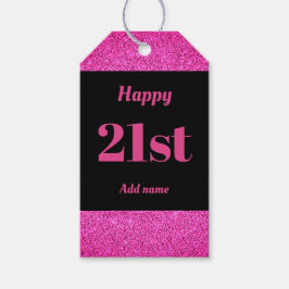 誕生日かわいらしパーソナライズされたプレゼントラベル21日 ギフトタグ