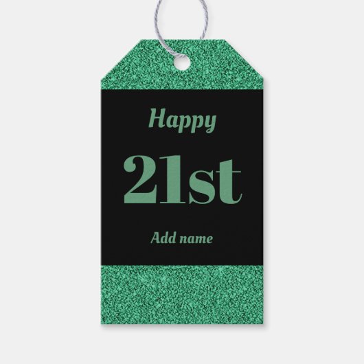 誕生日かわいらしパーソナライズされたプレゼントラベル21日 ギフトタグ (正面)