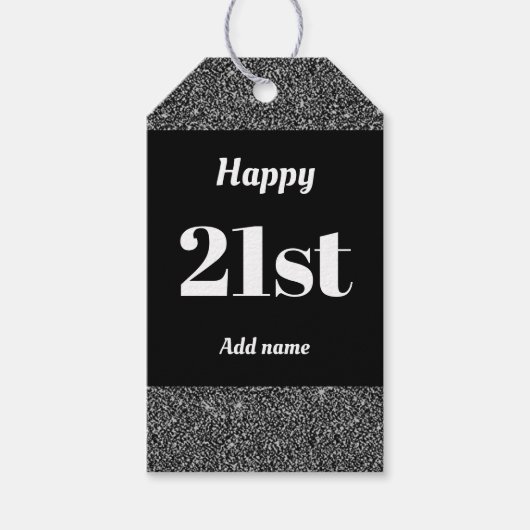 誕生日かわいらしパーソナライズされたプレゼントラベル21日 ギフトタグ (正面)