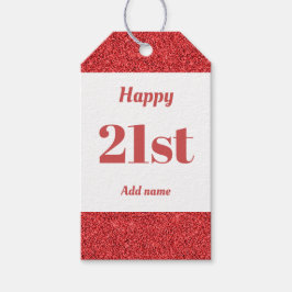 誕生日かわいらしパーソナライズされたプレゼントラベル21日 ギフトタグ