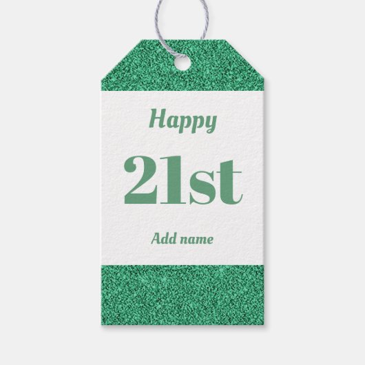 誕生日かわいらしパーソナライズされたプレゼントラベル21日 ギフトタグ (正面)