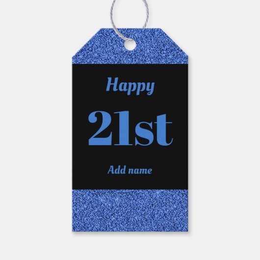 誕生日かわいらしパーソナライズされたプレゼントラベル21日 ギフトタグ (正面)