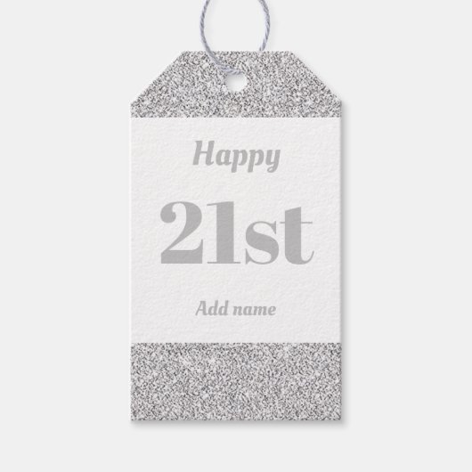 誕生日かわいらしパーソナライズされたプレゼントラベル21日 ギフトタグ (正面)