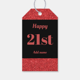 誕生日かわいらしパーソナライズされたプレゼントラベル21日 ギフトタグ