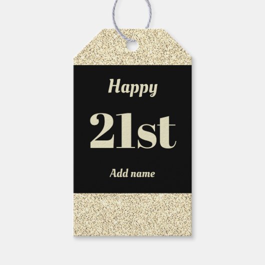 誕生日かわいらしパーソナライズされたプレゼントラベル21日 ギフトタグ (正面)