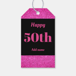 誕生日かわいらしパーソナライズされたプレゼントラベル50日 ギフトタグ