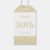 誕生日かわいらしパーソナライズされたプレゼントラベル50日 ギフトタグ (正面)