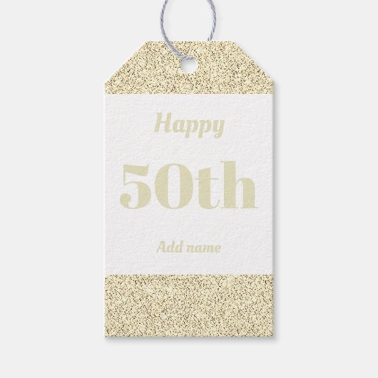 誕生日かわいらしパーソナライズされたプレゼントラベル50日 ギフトタグ (正面)