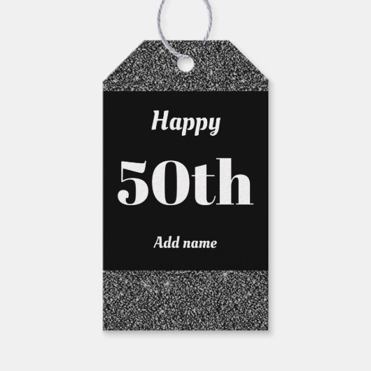 誕生日かわいらしパーソナライズされたプレゼントラベル50日 ギフトタグ (正面)