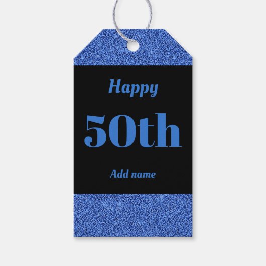 誕生日かわいらしパーソナライズされたプレゼントラベル50日 ギフトタグ (正面)