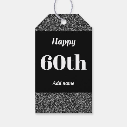 誕生日かわいらしパーソナライズされたプレゼントラベル60日 ギフトタグ (正面)