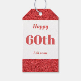 誕生日かわいらしパーソナライズされたプレゼントラベル60日 ギフトタグ