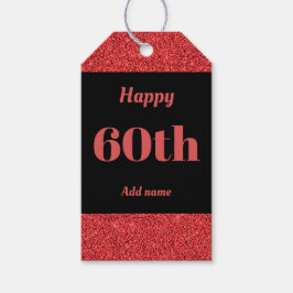 誕生日かわいらしパーソナライズされたプレゼントラベル60日 ギフトタグ