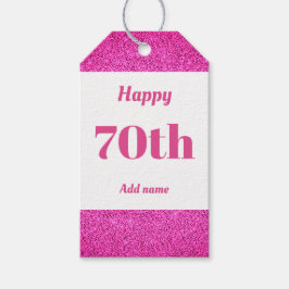 誕生日かわいらしパーソナライズされたプレゼントラベル70日 ギフトタグ