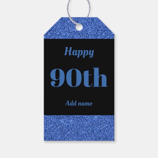 誕生日かわいらしパーソナライズされたプレゼントラベル90日 ギフトタグ (正面)