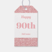 誕生日かわいらしパーソナライズされたプレゼントラベル90日 ギフトタグ (正面)