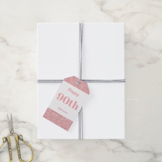 誕生日かわいらしパーソナライズされたプレゼントラベル90日 ギフトタグ (より糸付き)
