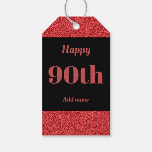 誕生日かわいらしパーソナライズされたプレゼントラベル90日 ギフトタグ (正面)