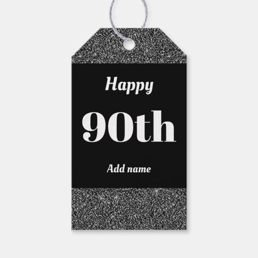 誕生日かわいらしパーソナライズされたプレゼントラベル90日 ギフトタグ (正面)
