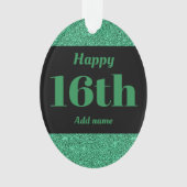 誕生日かわいらし贈パーソナライズされた与オーナメント16日 オーナメント (正面)