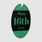 誕生日かわいらし贈パーソナライズされた与オーナメント16日 オーナメント (正面)