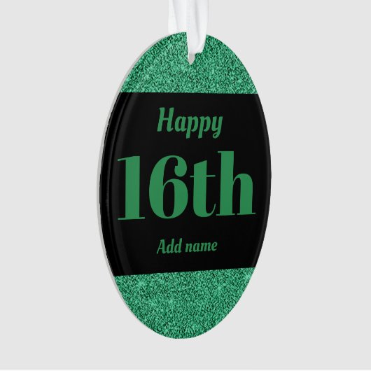 誕生日かわいらし贈パーソナライズされた与オーナメント16日 オーナメント (正面)