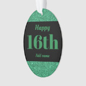 誕生日かわいらし贈パーソナライズされた与オーナメント16日 オーナメント (正面)