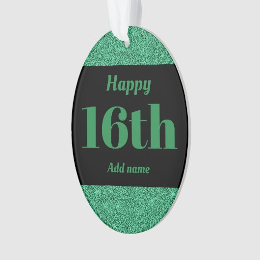 誕生日かわいらし贈パーソナライズされた与オーナメント16日 オーナメント (正面)