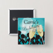 誕生日かバチェロレッテの花型女性歌手の女の子夜 缶バッジ (正面&裏面)