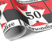 -誕生日か50はだれであるか見て下さい ラッピングペーパー (ロールコーナー)