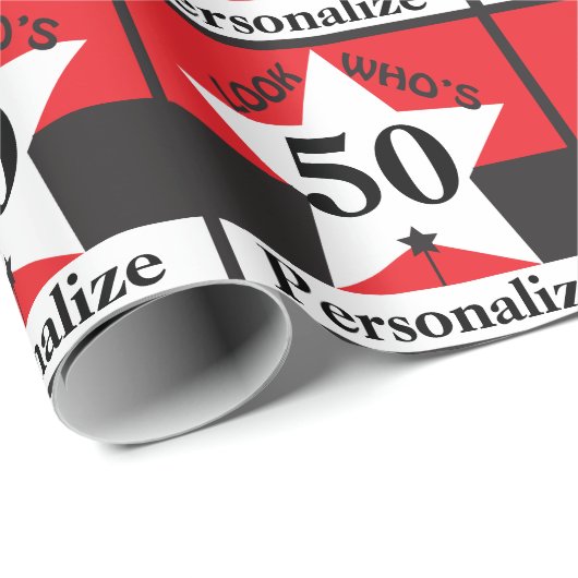 -誕生日か50はだれであるか見て下さい ラッピングペーパー (ロールコーナー)