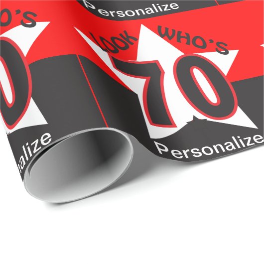 -誕生日か70はだれ個人化なるであるか見て下さい ラッピングペーパー (ロールコーナー)