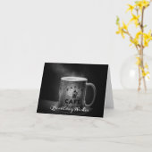 誕生日がコーヒー好きに願う カード (黄色い花)