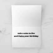 **誕生日が働く女性の懸命を希望** カード (内部)