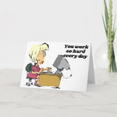 **誕生日が働く女性の懸命を希望** カード (正面)