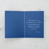 誕生日が彼の写真を願う カード (内部)