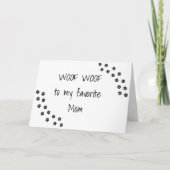 誕生日が望む**犬から**犬のMOMカード カード (正面)