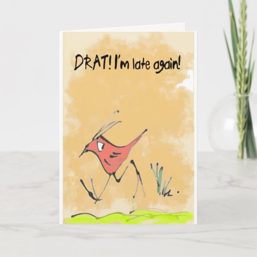 誕生日が遅い鳥 カード (正面)