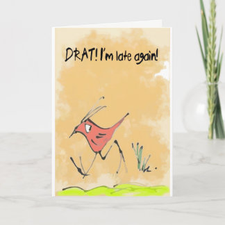 誕生日が遅い鳥 カード