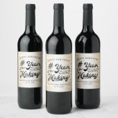 誕生日が金ゴールドを磨き上げた年月 ワインラベル (ボトル)