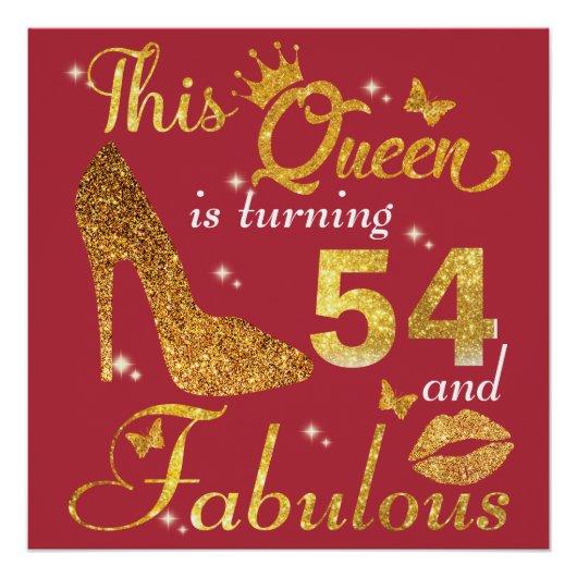 誕生日きらきら光るシャツ | 80番目の誕生日 |誕生日 ポスター (正面)