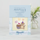 誕生日くまさん招待状 招待状 (スタンド正面)