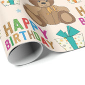 誕生日くま ラッピングペーパー (ロールコーナー)
