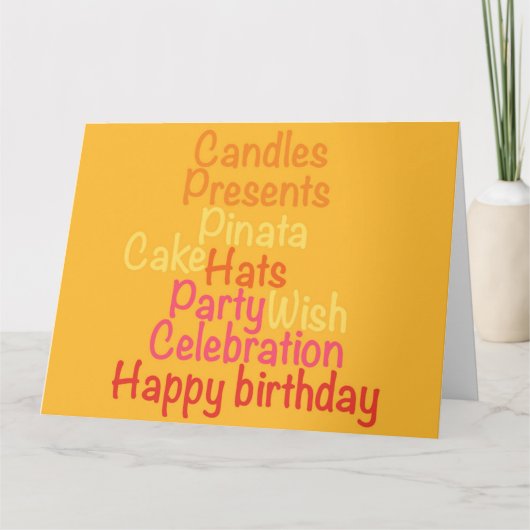 誕生日ことわざ カード (正面)