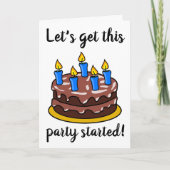誕生日このパーティーを開始 カード (正面)