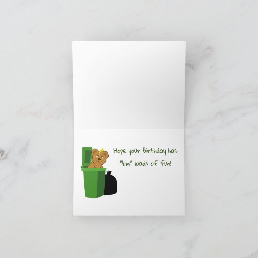 誕生日ごみ車 カード (内部)