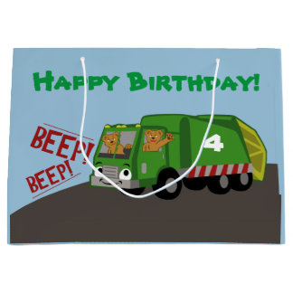 誕生日ごみ車 ラージペーパーバッグ