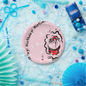 誕生日さくらんぼカップケーキドゥードルオンピンク ペーパープレート (パーティー)