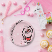 誕生日さくらんぼカップケーキドゥードルオンピンク ペーパープレート (パーティー)