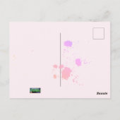 誕生日さくらんぼカップケーキドードルフードフリートオンピンク ポストカード (裏面)